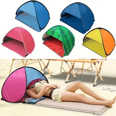 Neue Tragbare Sun Shelter Outdoor Mini Sonnenbaden Kopf Zelt Winddicht Sand Beweis Baldachin Kopfstütze Pops Up Strand Sonnenschutz Zelte