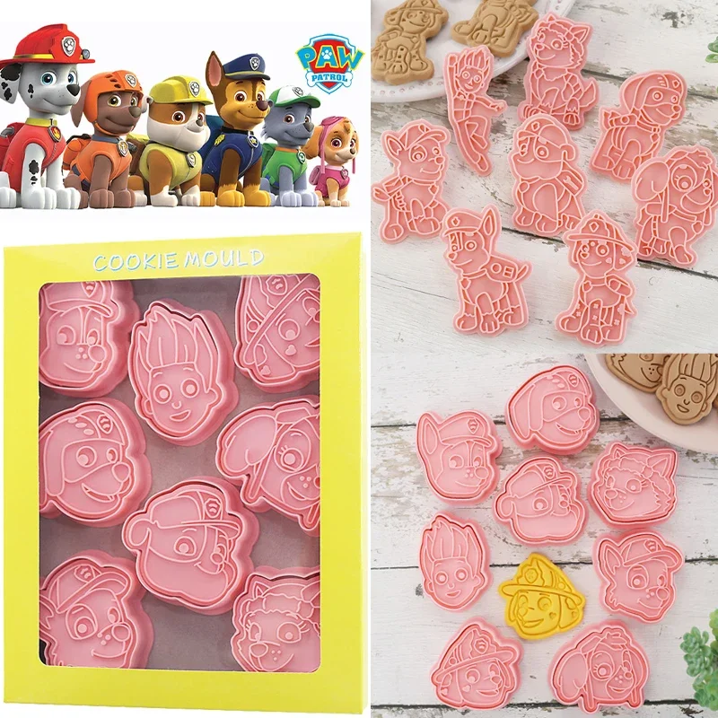 Paw Patrol Chase Cookie Form Schokolade Form Alphabet Presse Stempel DIY Druck Form Kekse Cutter Kuchen Backen Werkzeug Zubehör Image