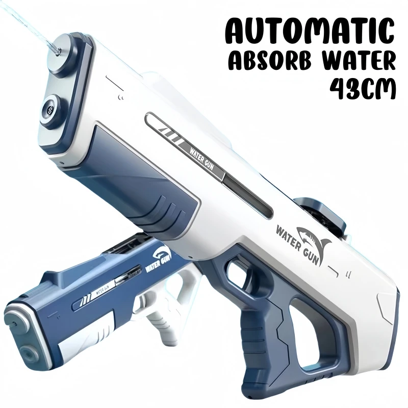 43cm Kinder automatisch absorbieren Wasser elektrische Wasser pistolen Sommer Außen pool Hochdruck Kampfspiele Wasser pistole Spielzeug für Kinder