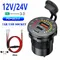 36w pd qc 3,0 Auto ladegerät mit LED-Voltmeter Ein-Aus-Schalter 12/24V wasserdichte USB-PD-Steckdose Schnell ladung für Auto Motorrad