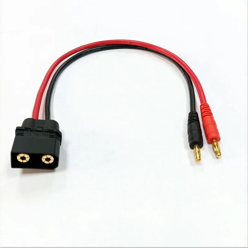 Fm8 männlich bis 4mm Kugel Bananen stecker Ladekabel mit 12awg 30cm qs8 Hochleistungs-Ladekabel für RC Hobby Modell wagen zug