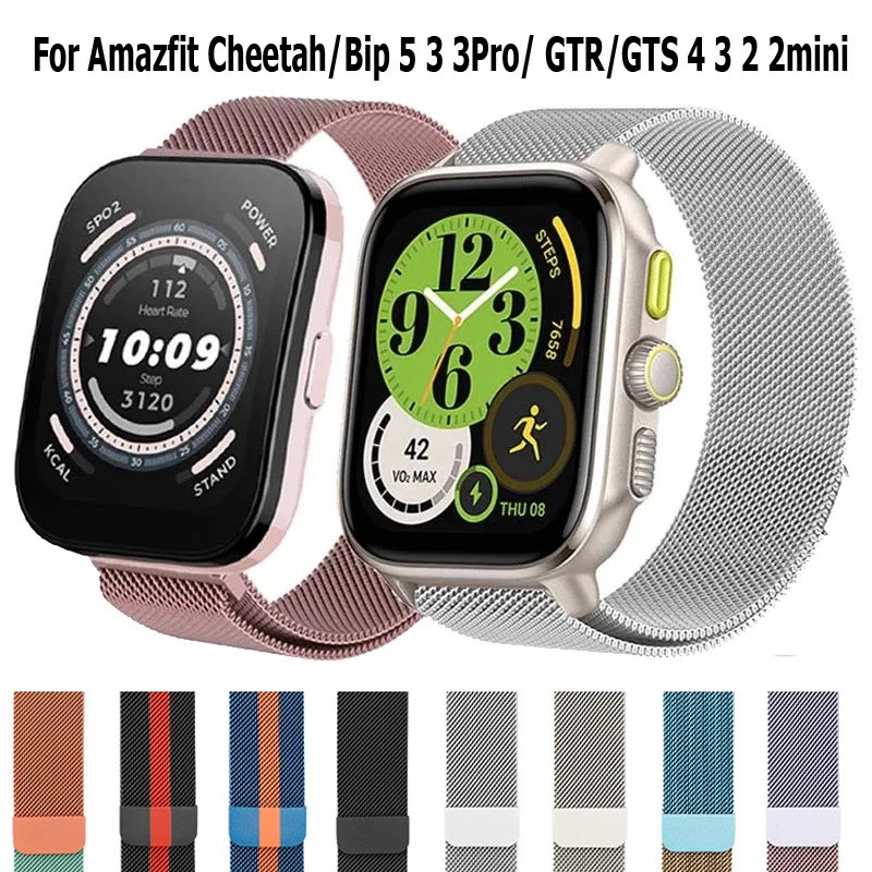 20 22mm Mailänder Schlaufe für Amazfit Geparden Quadrat/Pro/rundes Armband Armband für Amazfit Bip 5 3 3pro gtr/gts2 3 4 4Mini Band Image