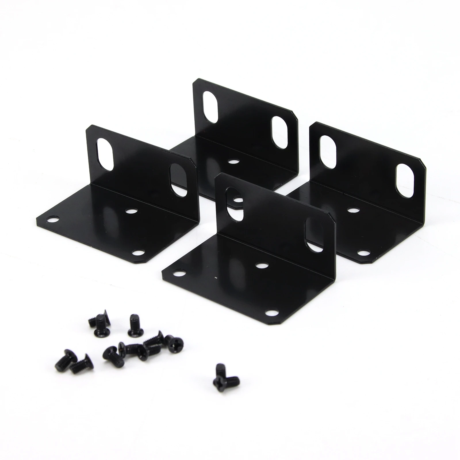 Neue 1 Satz Metall 1U 19" Rackmontage Ohrmontage Verbindung mit Schraubverschluss für Rahmenbox Hochwertiger Wireless System Receiver Host Image