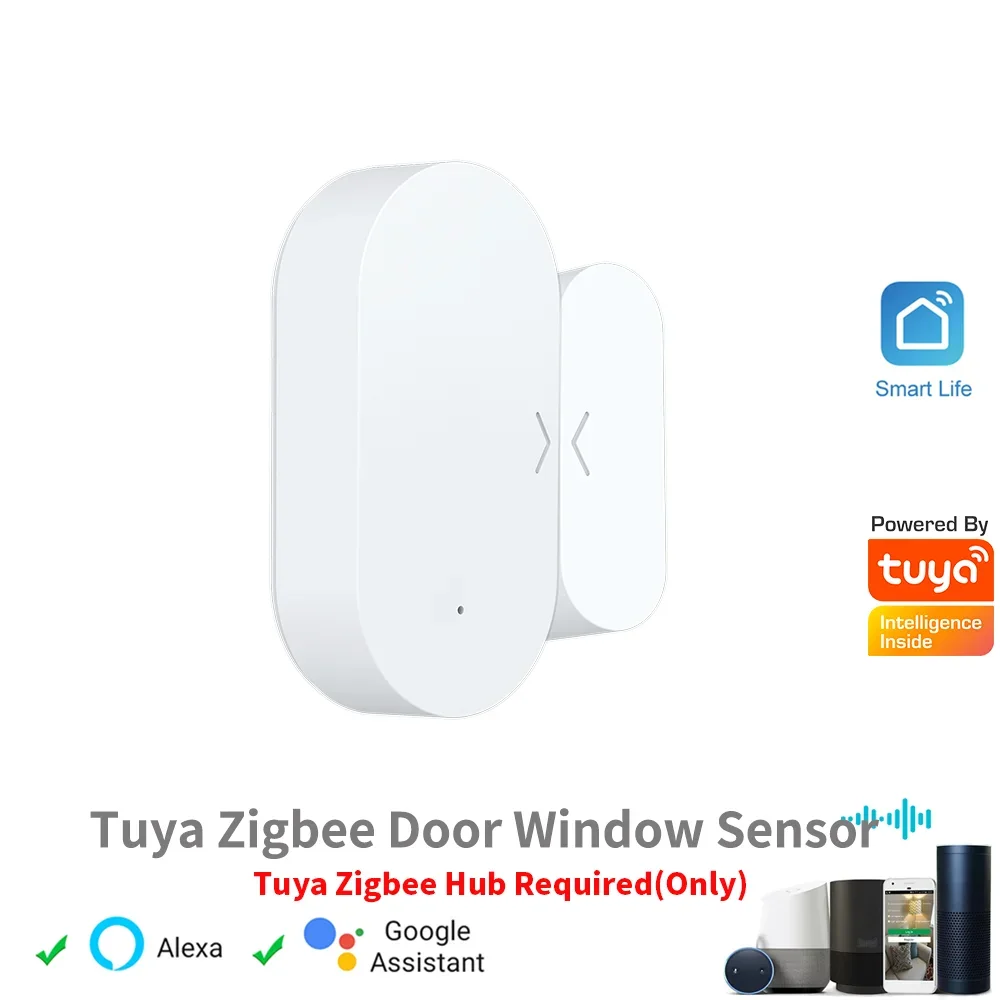 Tuya Zigbee Tür Und Fenster Magnetische Sensor Drahtlose Verbindung Smart Home Drahtlose Tür Detektoren Tür Magnetische Automatisierung Image
