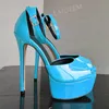 Laigzem Frauen Pumps Peep Toe glänzende dünne High Heels Sandalen Knöchel riemen hand gefertigte Damenschuhe Frau plus große Größe 39 41 43 45 52