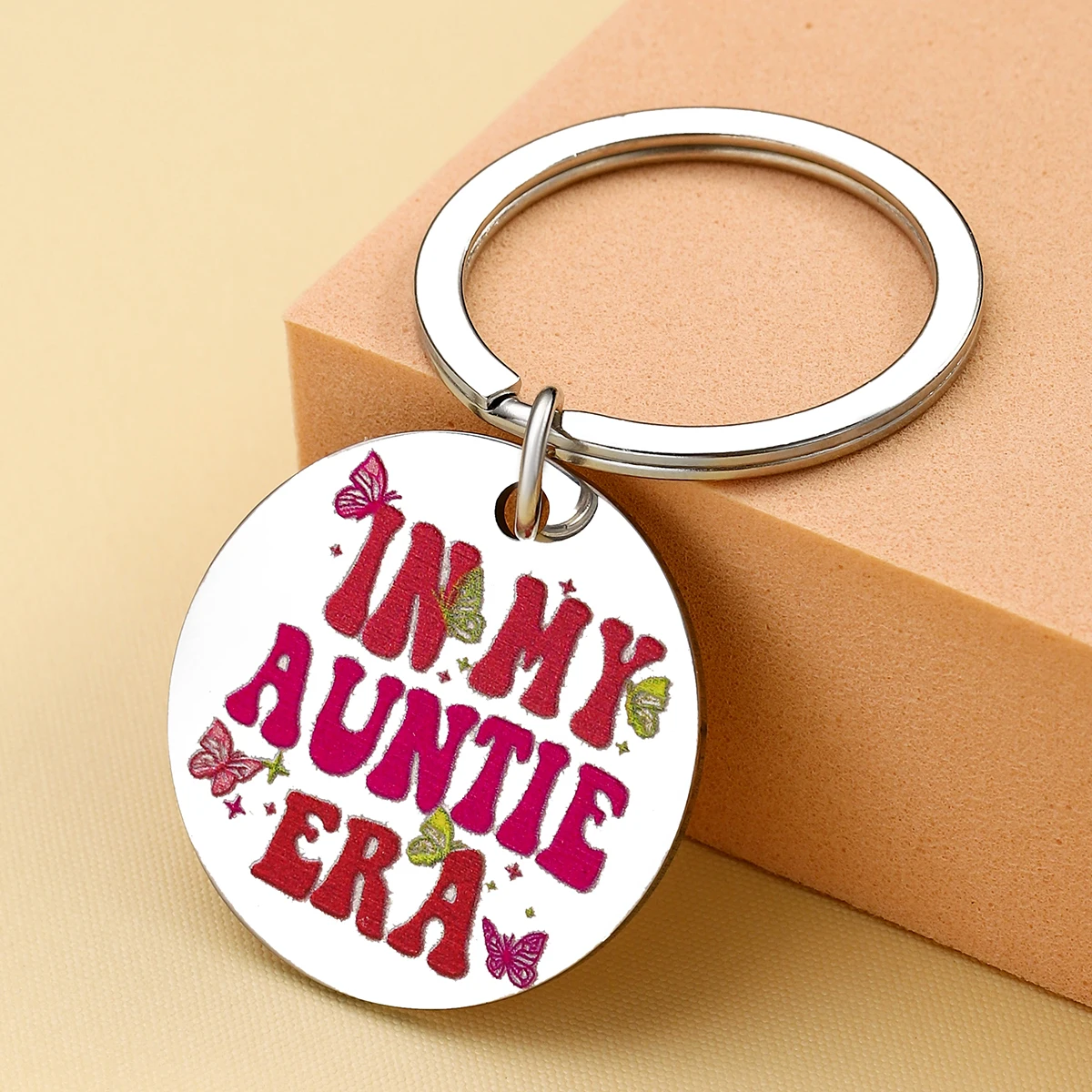 In meiner Tante Ära Edelstahl Schlüssel bund, das beste Geschenk für Tante Image