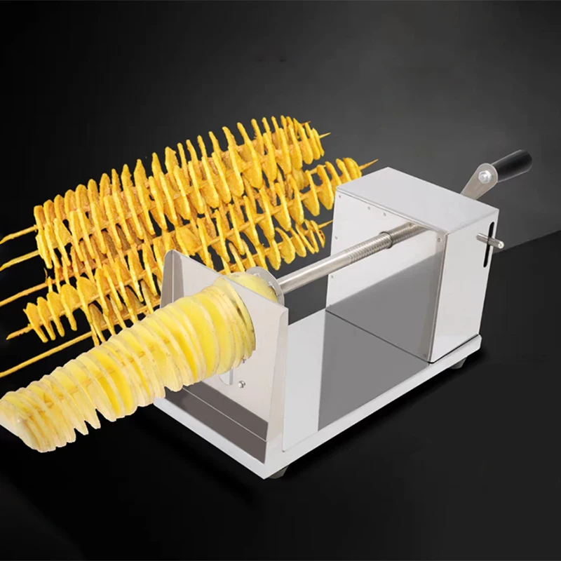 Edelstahl Kartoffel Spiralschneider Küchenmaschine Obst Scheibe Hand Home Küche Gadgets Kommerzielle Küchengeräte Image