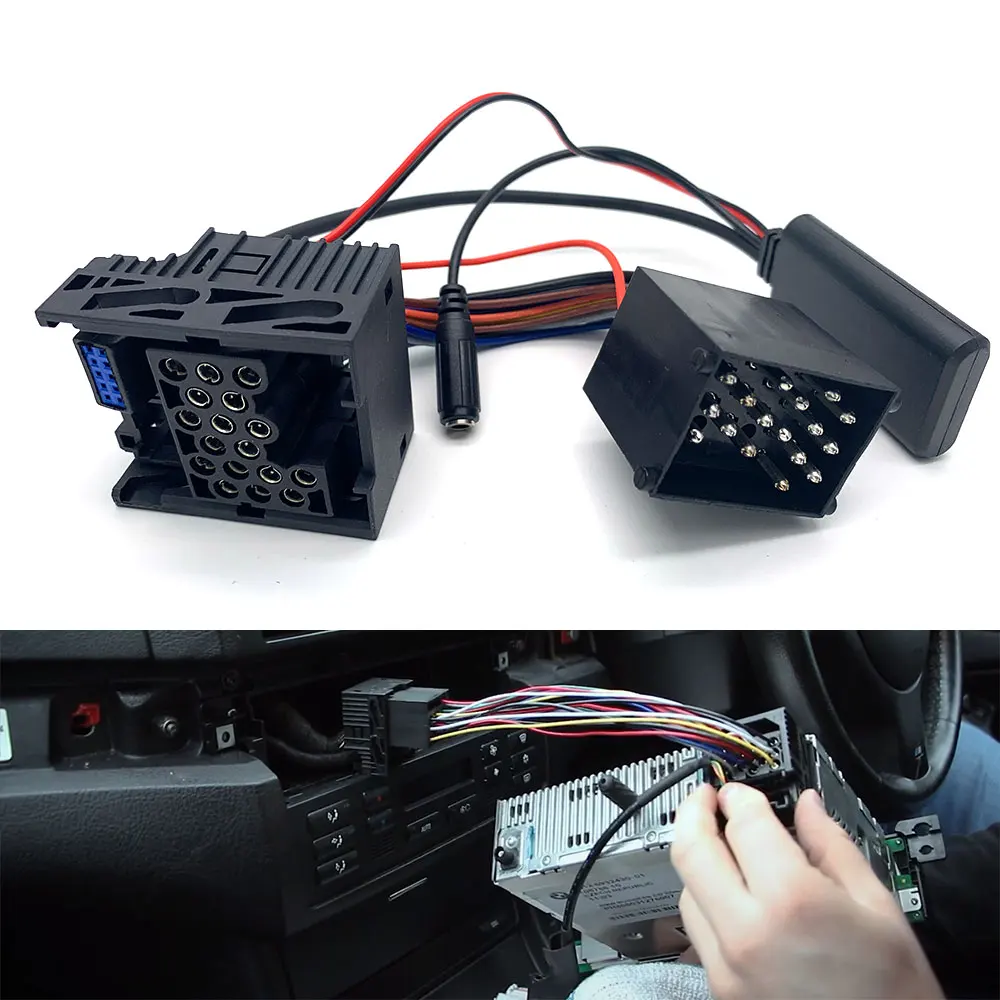 Zubehör Adapter Auto Audio Bluetooth 5,0 AUX volle 10 pin Für BMW E46 E39 E38 E53 mit hanfree mic Image
