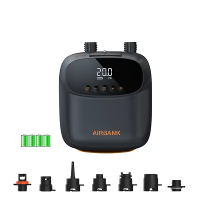 AIRBANK PUFFER Pro 20PSI Rechargeable Air Pump for Inflatable Tent SUP PVC Boat Kayak Accessories for Surfing Kite Mattress