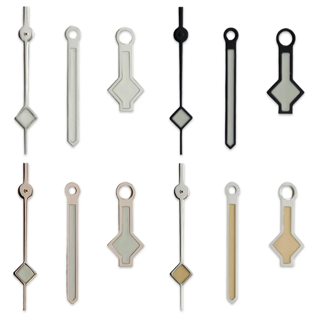 Silber Gold Roségold Schwarz Uhrzeiger Schneeflockenzeiger Leuchtende Passform NH35 NH36 Uhrwerk Vintage Retro Schwertzeiger