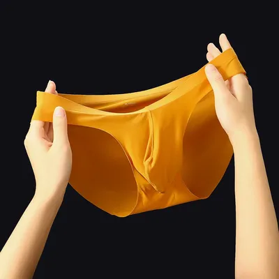 Neue Eis Seide Herren Slips Schnell trocknende Tangas Unterwäsche herren Slips Penis Pouch Höschen Image