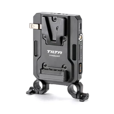 TILTA Mini PD V Mount Battery Plate Black TA-BTP4-V-B V-Mount batteries with dual rod adapter
