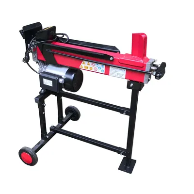 Electric motor hydraulic log splitter with 7ton splitting force 520mm splitting length wood splitter
