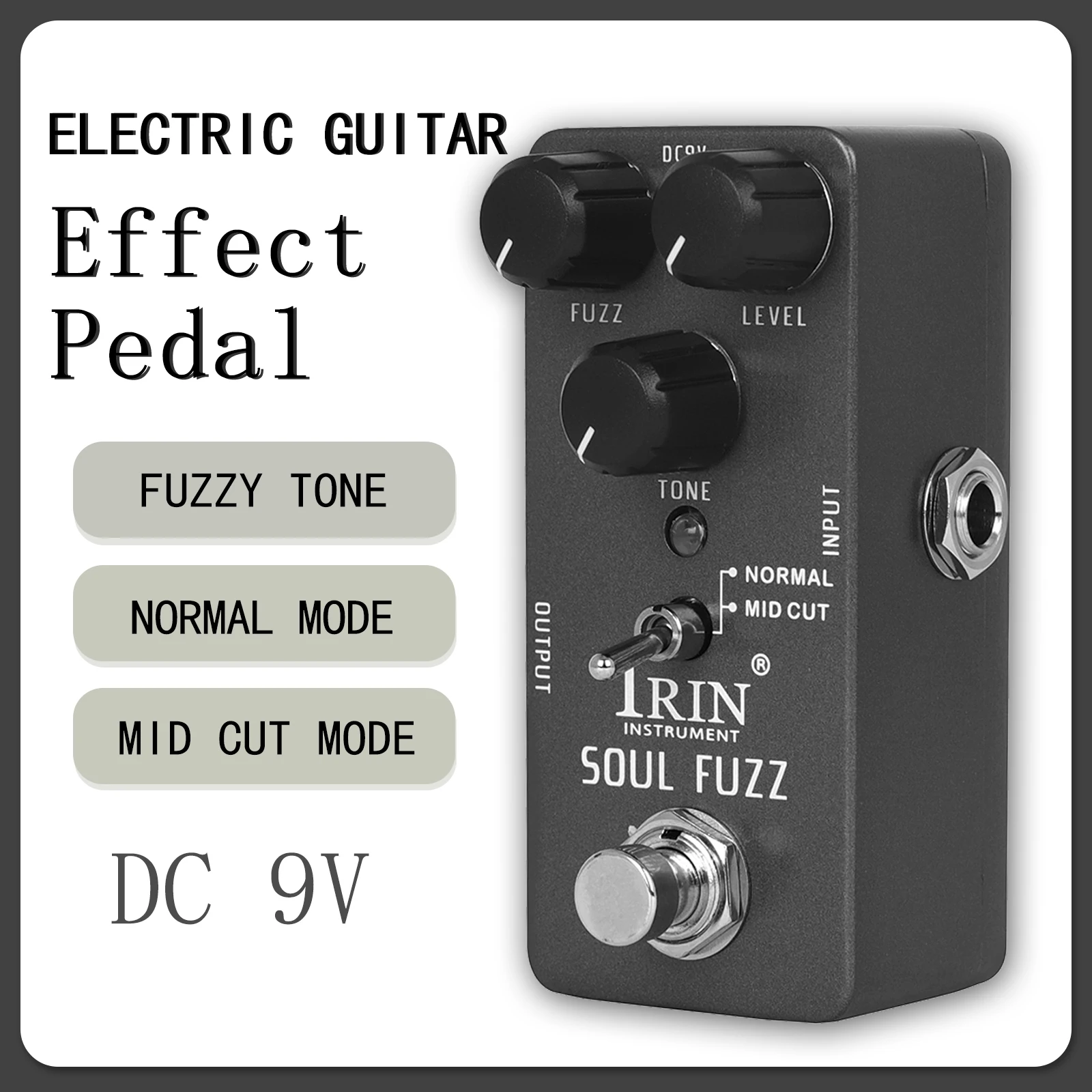 Irin RS-11 soul fuzz gitarren effekt pedal fuzz gesteuerte effekte zwei modi echte bypass pedale elektrische gitarre zubehör Image
