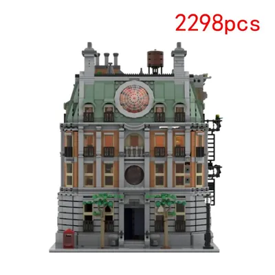 Spot MOC- 192495 2298 stücke kleine partikel montage bausteine modulare wohnung gebäude street Image