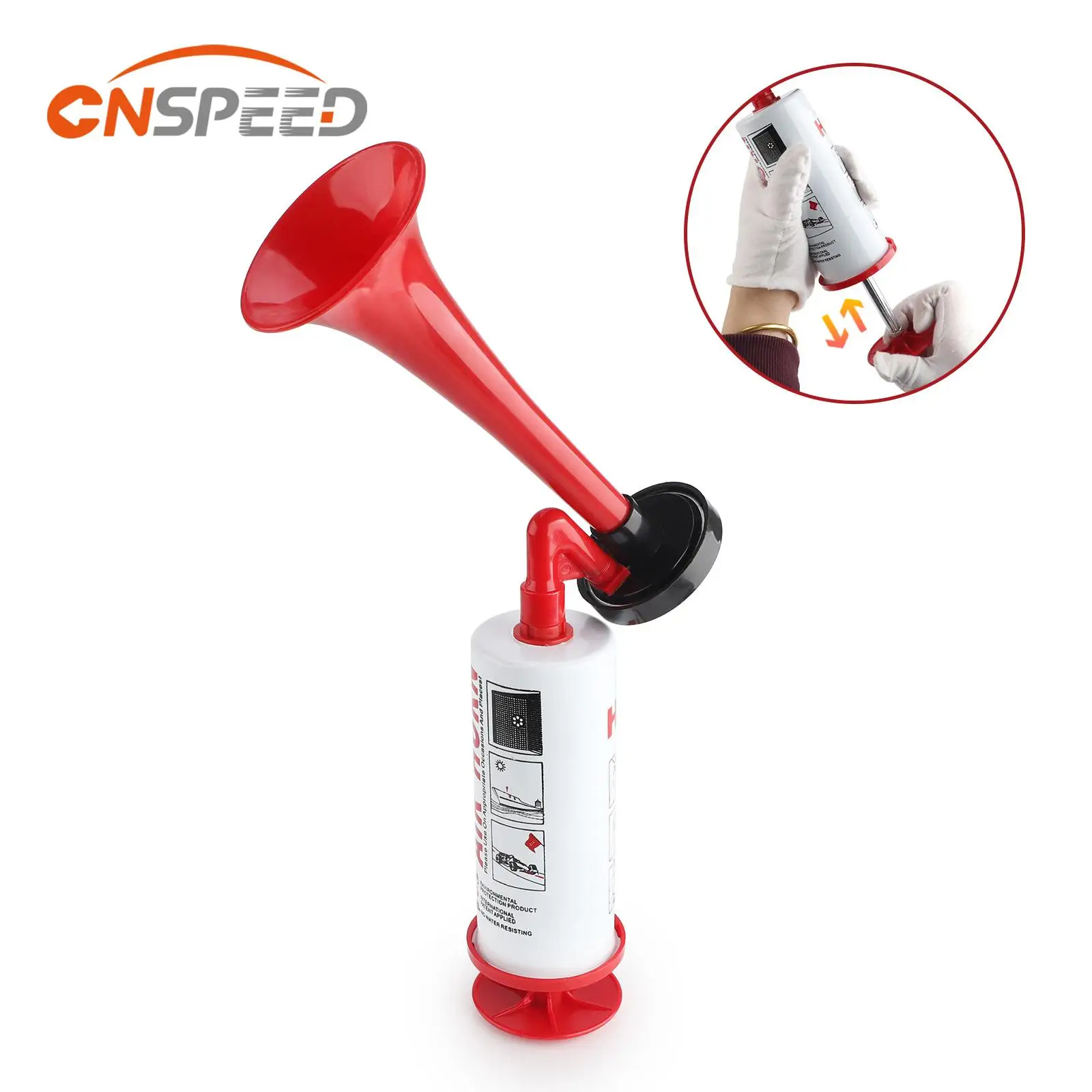 CNSPEED Handheld Air Horn Tragbare Luftpumpe Air Horn Für Party Zubehör Sicherheit Notfall Air Horns Feuer Alarm Horn Image