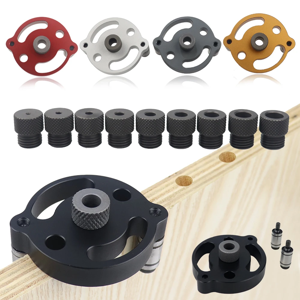 2–10 mm vertikale Dübellehre, selbstzentrierende Bohrführung, Locator, Holzbearbeitung, Locher oder DIY-Möbel-Verbindungswerkzeuge Image