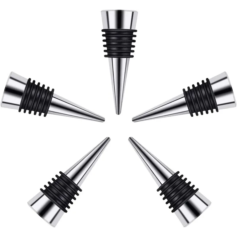 Weinflaschen verschluss aus Zink legierung, Gummi, wieder verwendbar, Küche, Bar, Geschenke, Weihnachts feier, Hochzeit Image