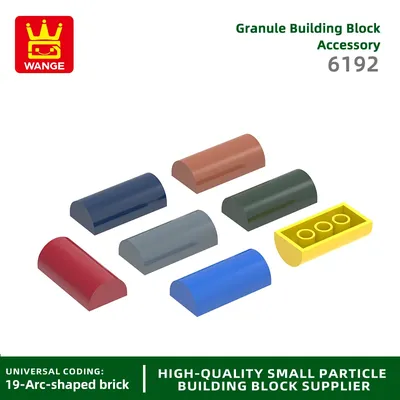 Wange 15 Teile/los 6192 Hang Gebogene 2x4 Bausteine MOC Zubehör Kompatible Ziegel Kinder Spielzeug Geschenk Box Image
