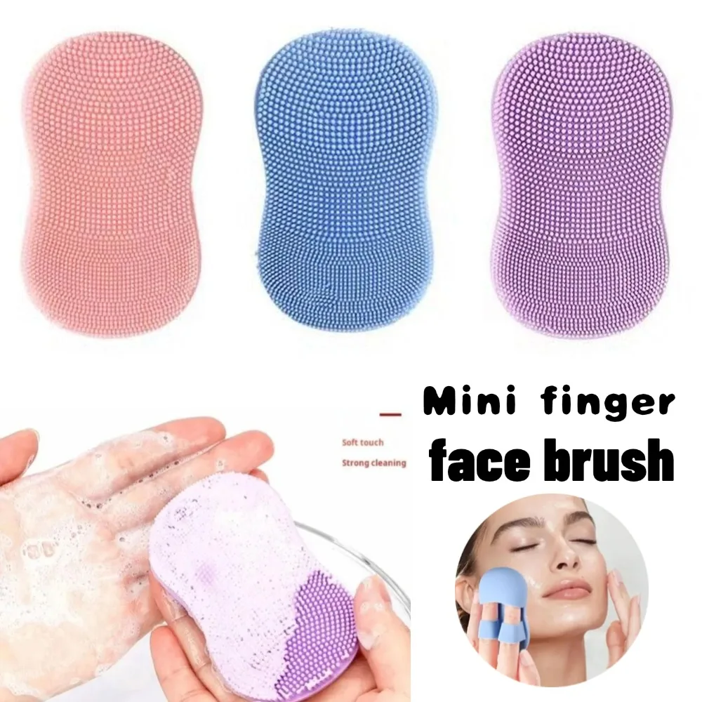 Mini Finger Gesichts wasch bürste weiches Haar Silikon bürste Massage Nase saubere Poren entfernen Make-up Wasch gesicht mit Reinigungs bürste Image