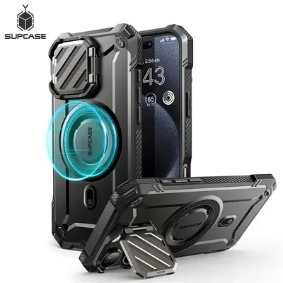 SUPCASE For iPhone 16 Pro Max Case 6.9" 2024 UB Mag XT Heavy Duty Rugged Strong Magnetic Phone Case with Camera Cover Kickstand