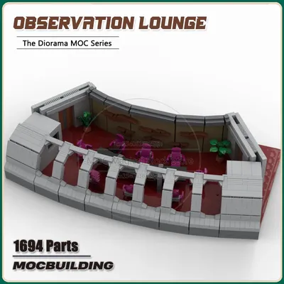 USS MOC Bausteine D Beobachtung Lounge Diorama Architektur Technologie Ziegel DIY Montage Modell Spielzeug Sammlung Geschenke Image