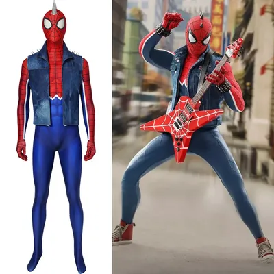 PS4 PUNK ROCK Cosplay Dark Punk Anzug SPIDERMAN Jungen Kostüm 3D Gedruckt Spandex Zentai Anzüge Image