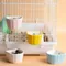 Mini Hamster Food Bowl Goldbär Kaninchen Papagei Lebensmittel Utensilien Käfig hängen Becken Keramik Haustier Schüssel Anti-Tip kleine Haustier liefert