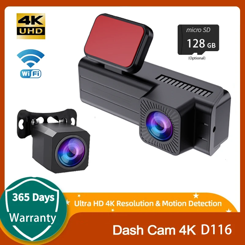 4k 1080p Dual Dash Kamera für Autos, Dash Cam mit 1.97 