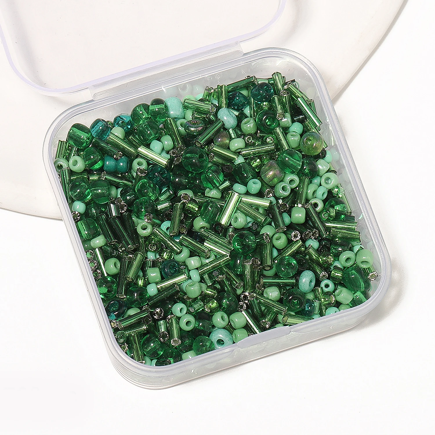 700Pcs/box Drak Green Japanese Seed Beads Mixed Delica Round Glass Beads Multi-shapes Twist Bugle Tube For Clothing Accessory