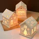 3D House Candlestick Silicone Mold DIY Christmas Tree Ornament Houses Tealight Candle Holder Molds Plaster Resin Craft Making