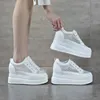 Split Leder Casual Frauen Schuhe High Heels Turnschuhe Für Frauen Frühling Sommer Schuh 2021 Weiß
