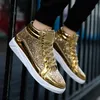 Männer Gold Pailletten Plattform stiefel Herbst Mode Casual Sport Schuhe Dicken Boden Vulkanisierte Schuhe mann Wohnungen Heels Schuhe