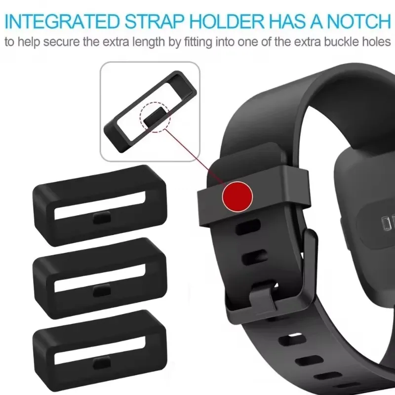 Für Garmin Forerunner 945/935/955/965 Fenix 5/6/7 Sicherheit Schleife Ersatz 22mm Silikon Uhr Band Verschluss Clip Keeper Ring Schleife Image