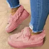 Einfarbig Pelzigen Frauen Schuhe Frauen Winter Baumwolle Schuhe Plüsch Warme Schnee Stiefel Damen