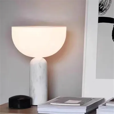 Designer marble Table Lamp LED Minimalist touch Mushroom lamp study room office desk lamp Living Room Bedroom beside lamp