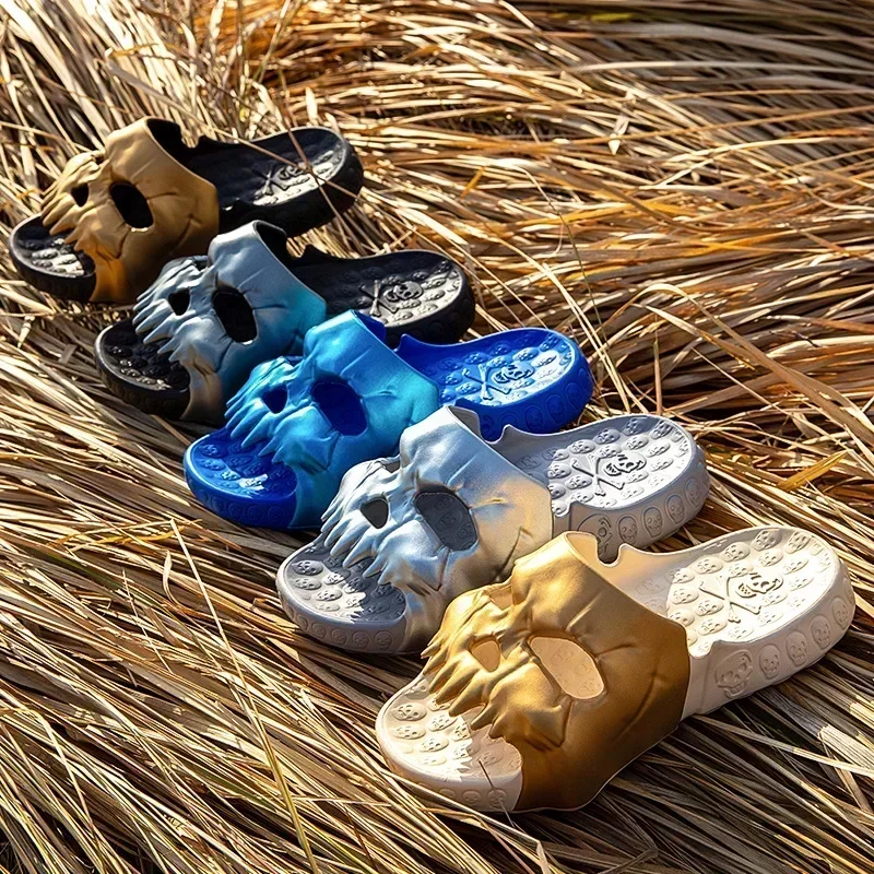 Schädel Slipper Dämon Y2k Plattform Wolke Sommer Strand Sandale Rutschen Flip Flop Männer Männlich Rutschfeste Indoor Outdoor Weiche Schuh Hause 2025 Image