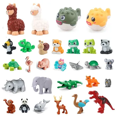Große große Bausteine Tier Szene Montage Zubehör kompatibel mit Duplo LG heiße neue Produkte Kinder Image
