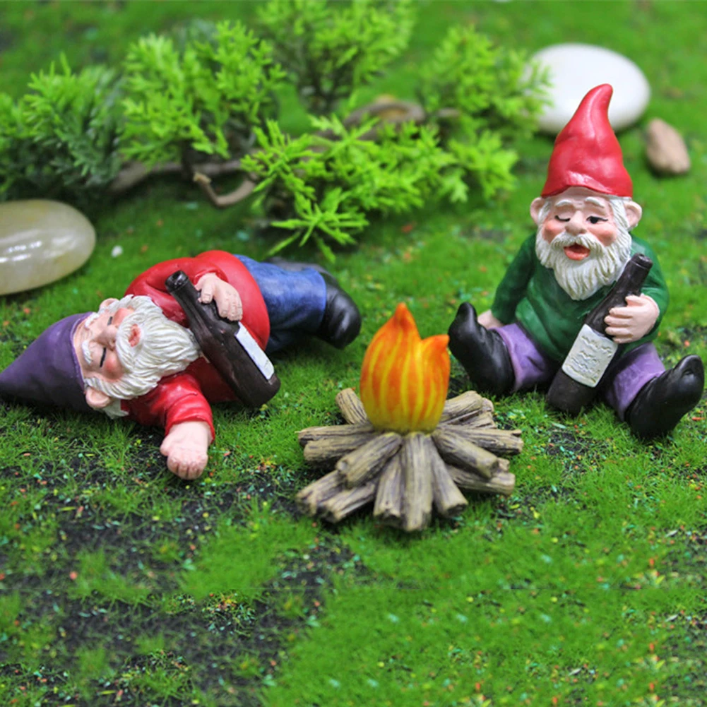1-2 Stück Innenhof Zwerg kreative Garten Statue Dekoration im Freien Miniatur Zwerg Figur lustige Harz Gnome Garten Dekorationen