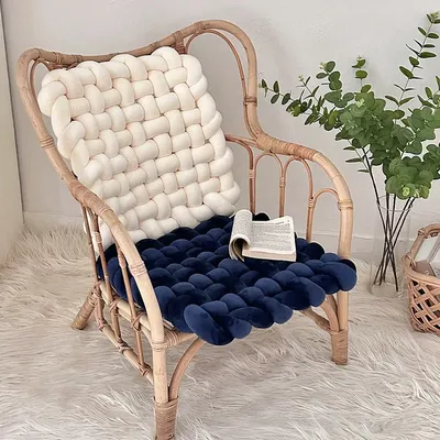 Instagram Home Wohnzimmer Dekoration Sofa Kopfstütze Kissen einfarbig handgefertigt gewebt Image