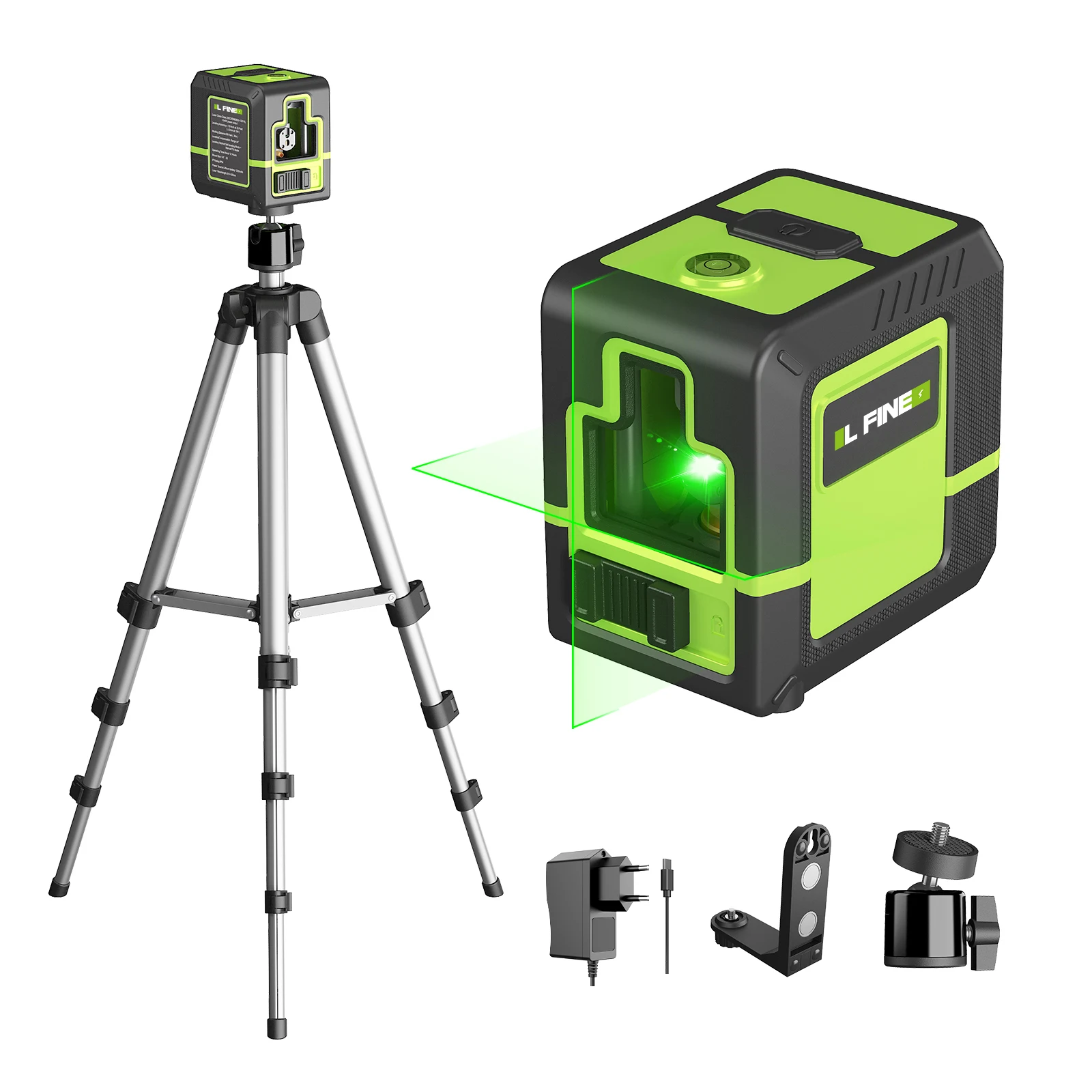 Lfine 2 Linien mit 39,37 Zoll Stativ Professionelle Laser Level Automatische 360 ° Selbstnivellierende horizontale vertikale Nivel-Laserwerkzeuge Image