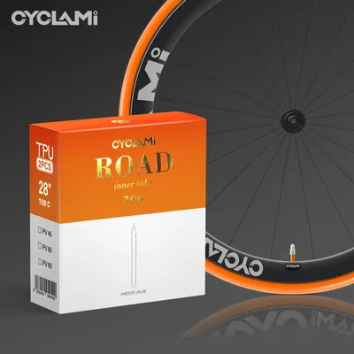 CYCLAMI 30g Ultraleichter Fahrradschlauch 700 x 18 23 25 28 30 32 Rennrad 700C TPU-Material Reifen 65 mm Länge FV Französisches Ventil