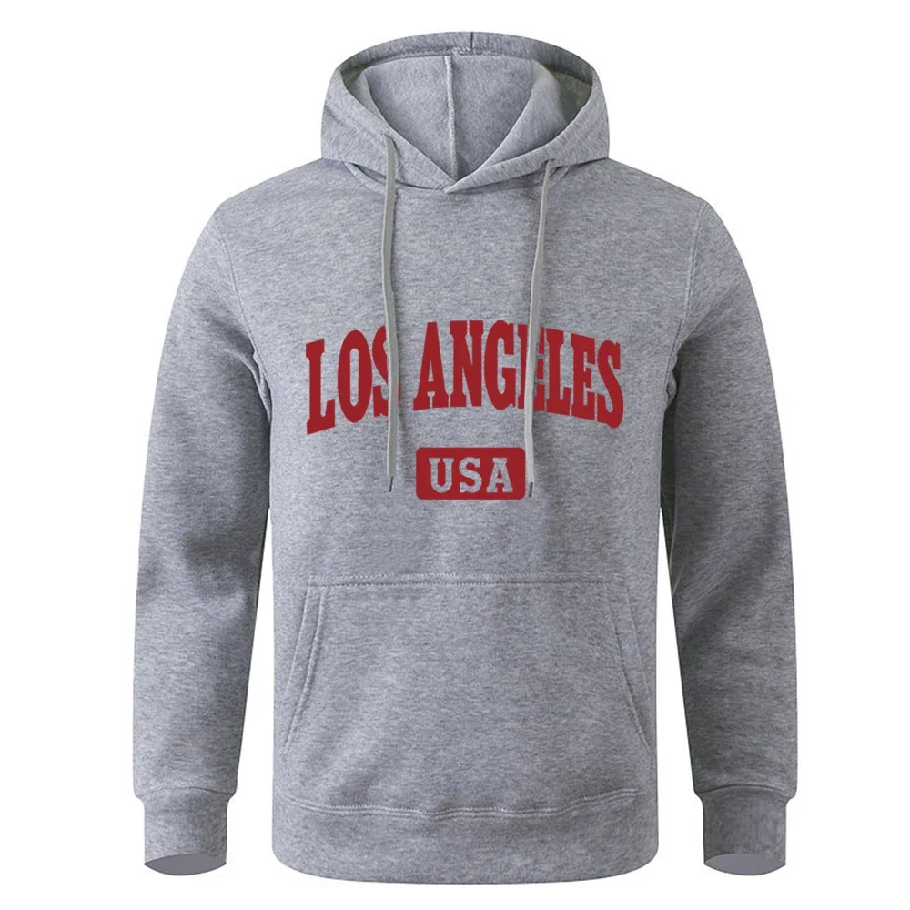 Los Angeles, Kalifornien USA City Letter Pattern Hoodie Herren Mode Hip Hop Pullover Hoody O-Ausschnitt Street Sweatshirt Pocket Hoody