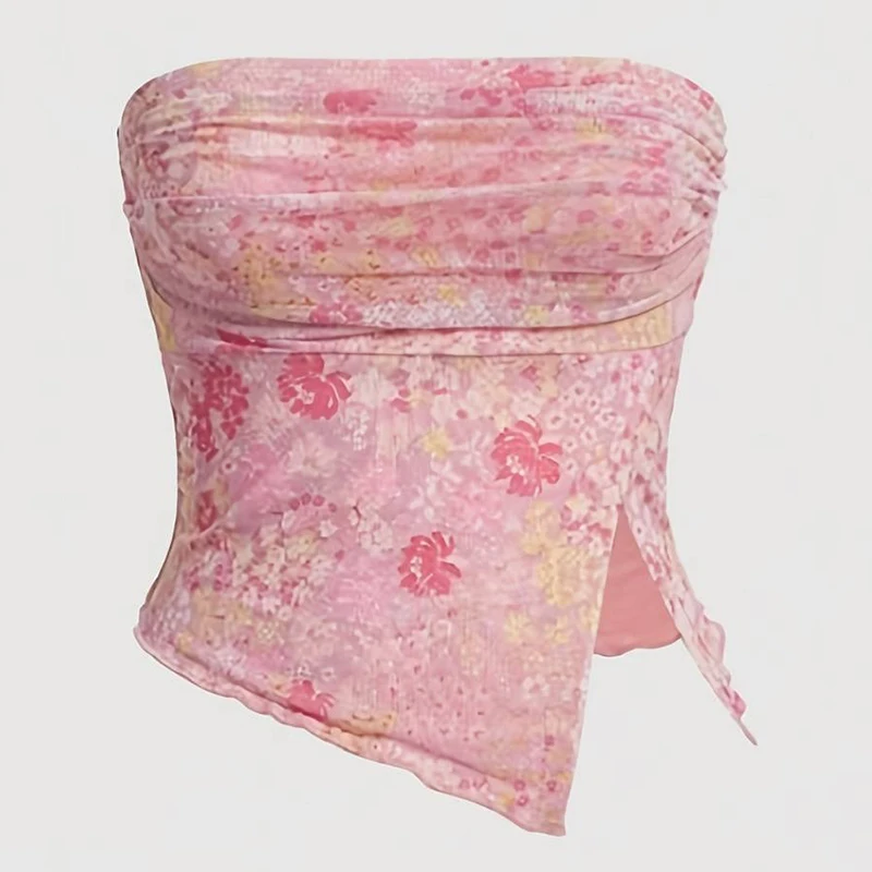 Damen Ästhetische Grafiken ärmellose Tank Tops Vintage süße rosa Grunge Streetwear Crop Tops Y2k Kleidung Gothic Mädchen Korsett