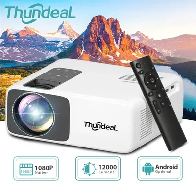 ThundeaL TD93Pro Mini tragbarer Projektor Full HD 1080P Projektor WiFi Android 4K Videoprojektor TD93 Pro Heimkino Beamer
