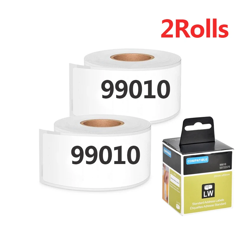 2roll 130 28mm * 89mm * stücke kompatibler Dymo Kleber lw Thermopapier für Dymo Label writer Turbo 4xl Image