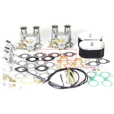 SherryBerg Twin Carb Kit FÜR VW GOLF/POLO 1,6 1,8 2,0 Weber MK2 40mm 2 40DCOE Vergaser + Air Filter + MANIFOLD + 1 Set Verknüpfung