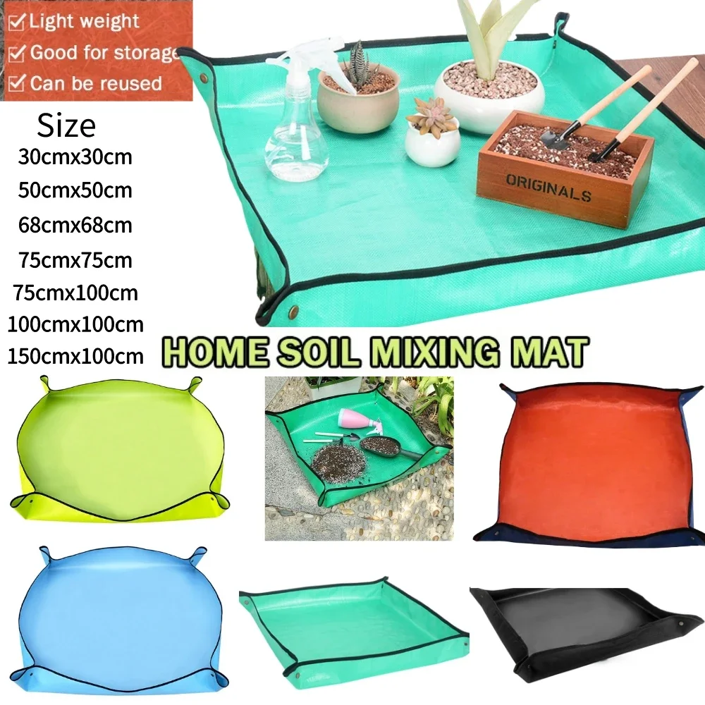 Pflanzmatte, 30–100 cm, Garten-Topfunterlage, faltbar, für Gartenpflanzen, Blumentopf, Blumentöpfe, Umpflanzmatten, wasserdichtes Topf Image