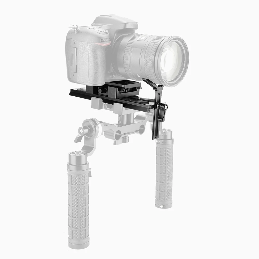 KIMRIG Längere Quick Release Manfrotto Platte Kamera Platte Mit Dslr Kamera Objektiv Unterstützung Für Universal Kameras Recorder Image