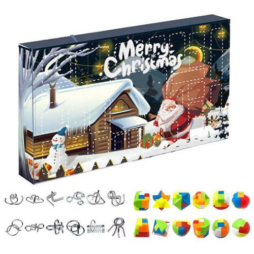 Minkurow - Puzzle-Countdown-Kalender - Adventskalender mit Entwirrungsrätseln Lernspielzeug für